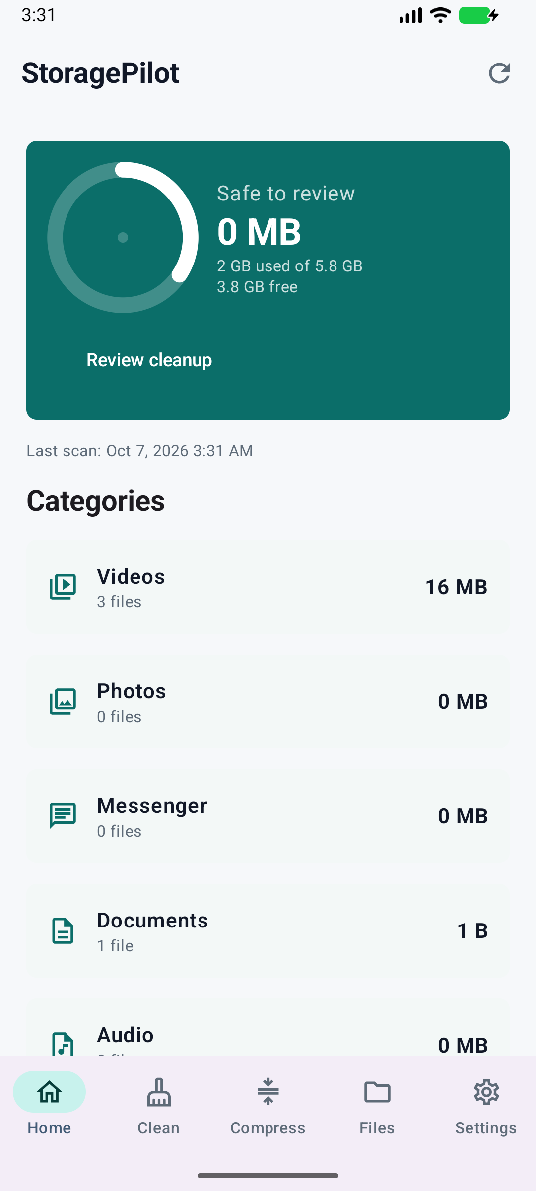 StoragePilot storage dashboard